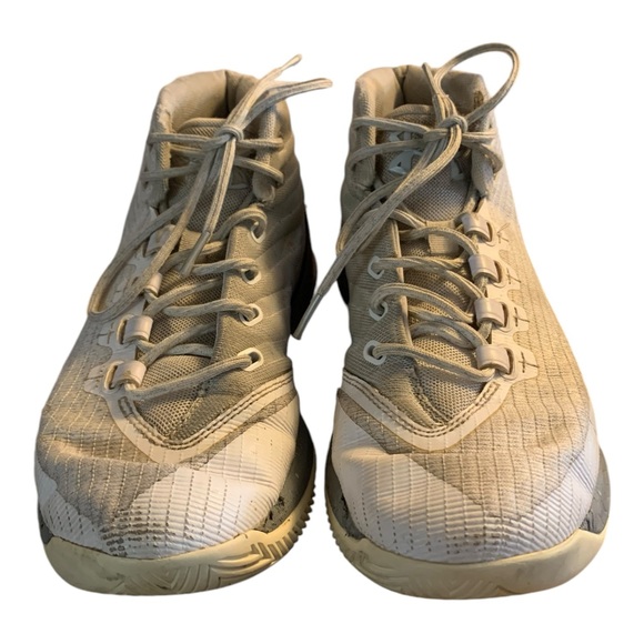 Under Armour Boys Curry 3 Basketball Shoes White 1274061-101 Lace Up Mid Top 7Y - Picture 7 of 13